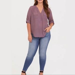 Torrid Harper  Mauve Pullover Top 3X